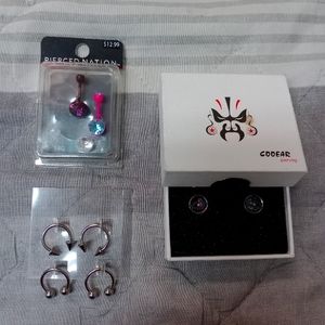 Body piercing jewelry lot mix